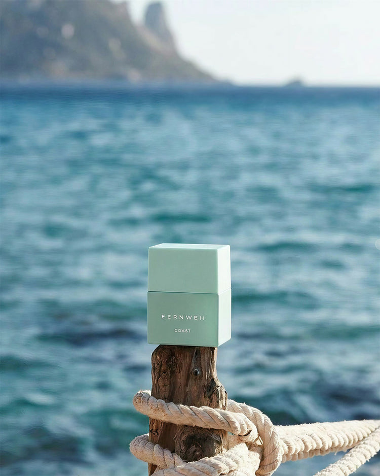 Fernweh Coast Travel Perfume on Beach